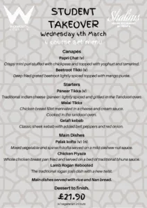 Student Takeover Menu