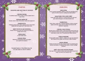 Christmas Day Menu 2019